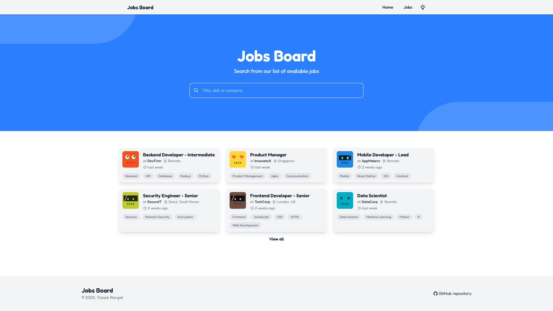 Home page (light mode) Home page (light mode)