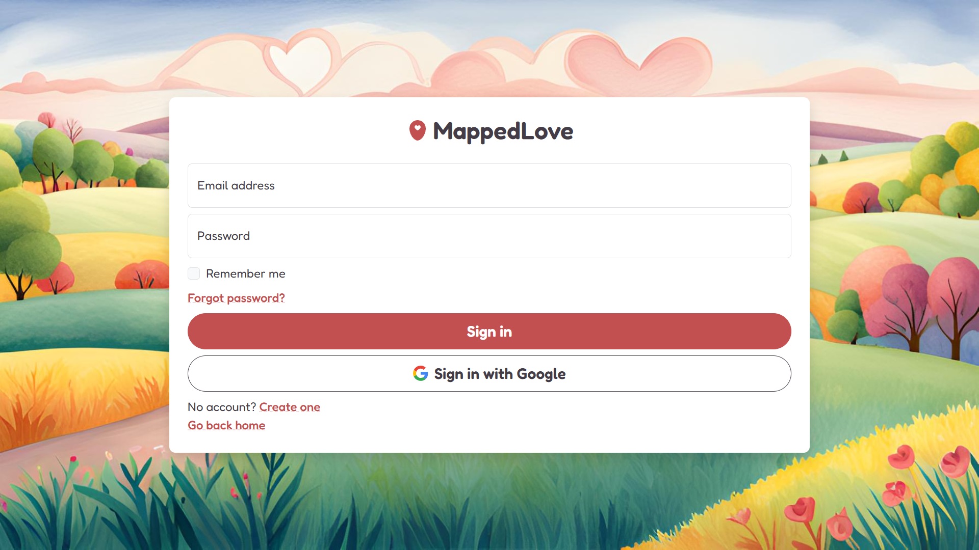 Login page Login page