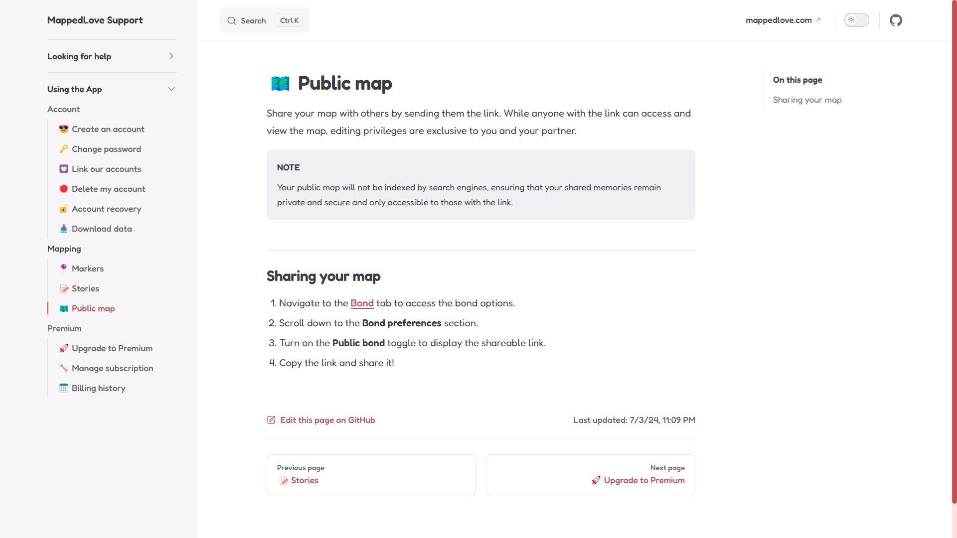 Support page Support page