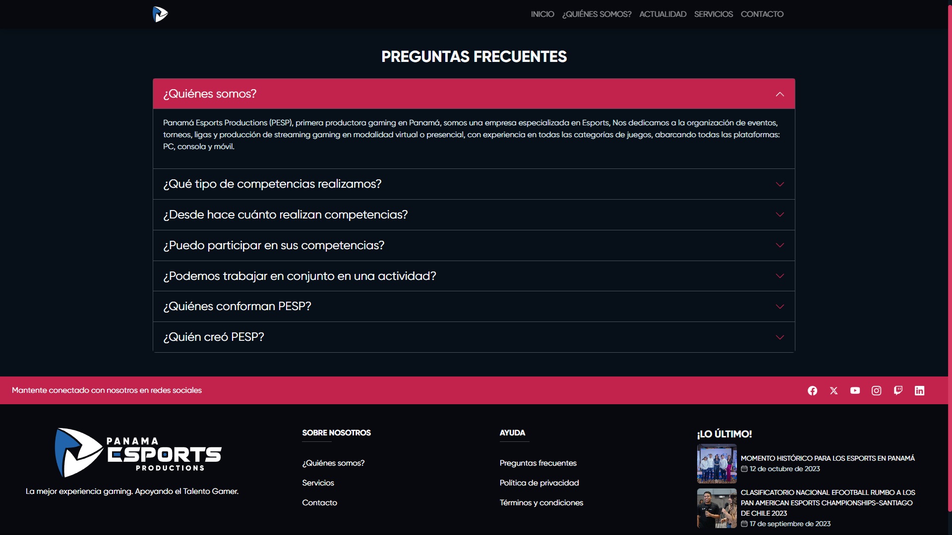 FAQs page FAQs page